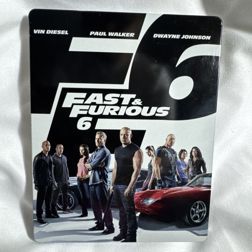 Fast & Furious 6 Extended Edition Blu-ray DVD Steelbook 2 Disc Set Tin Case